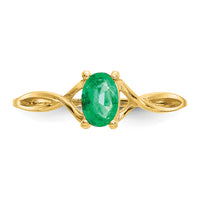 14k Emerald Birthstone Ring-XBR230