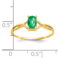 14k Emerald Birthstone Ring-XBR230