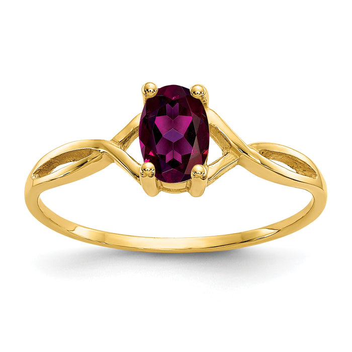 14k Rhodolite Garnet Birthstone Ring-XBR231