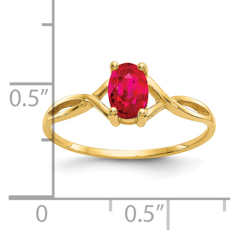 14k Ruby Birthstone Ring-XBR232