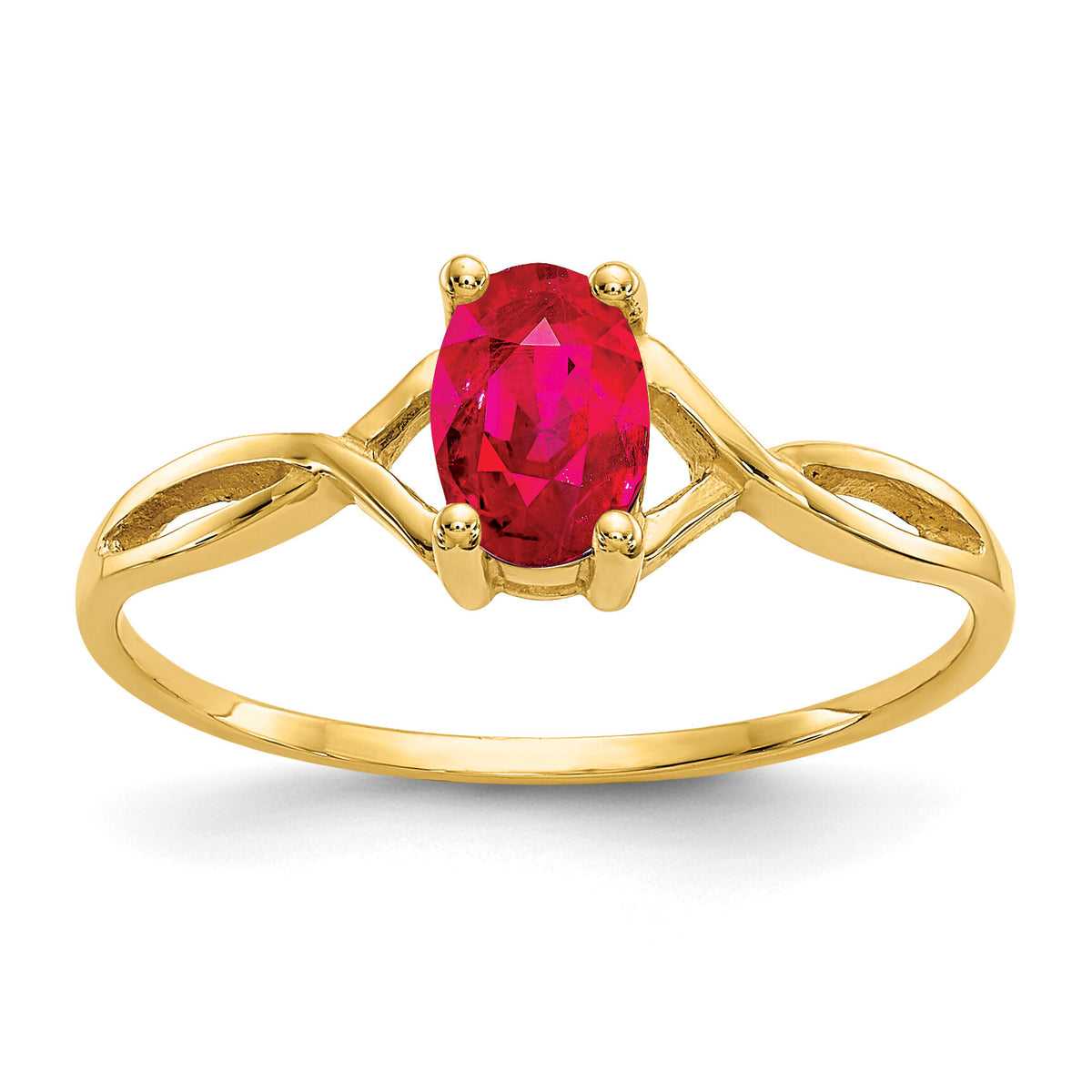 14k Ruby Birthstone Ring-XBR232