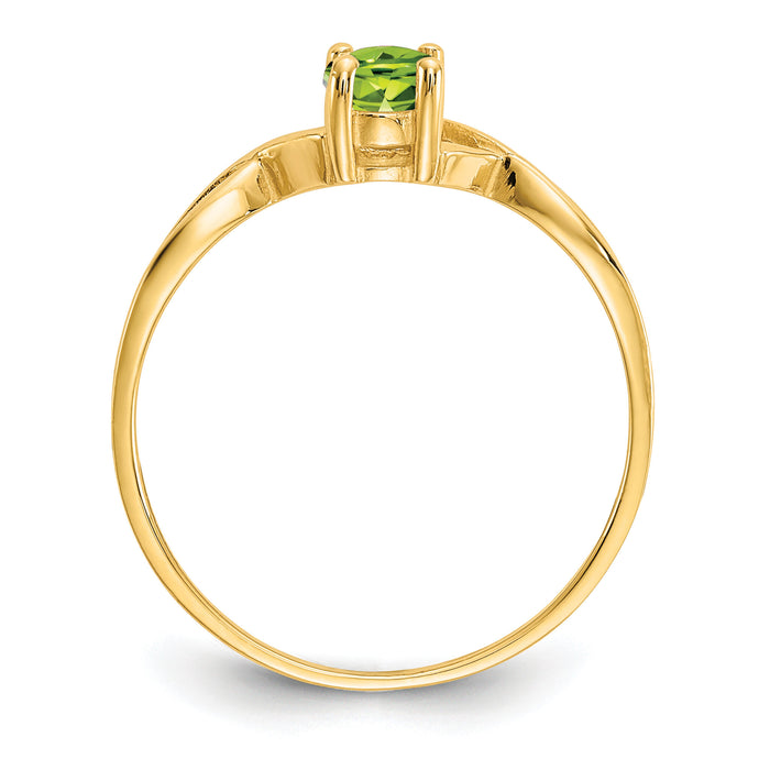 14k Peridot Birthstone Ring-XBR233