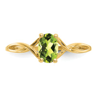 14k Peridot Birthstone Ring-XBR233