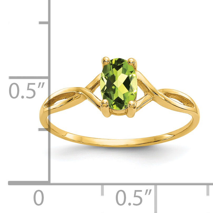 14k Peridot Birthstone Ring-XBR233