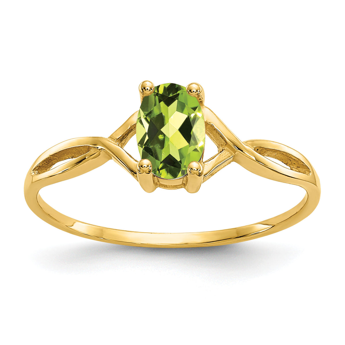 14k Peridot Birthstone Ring-XBR233