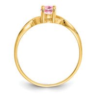 14k Pink Tourmaline Birthstone Ring-XBR235
