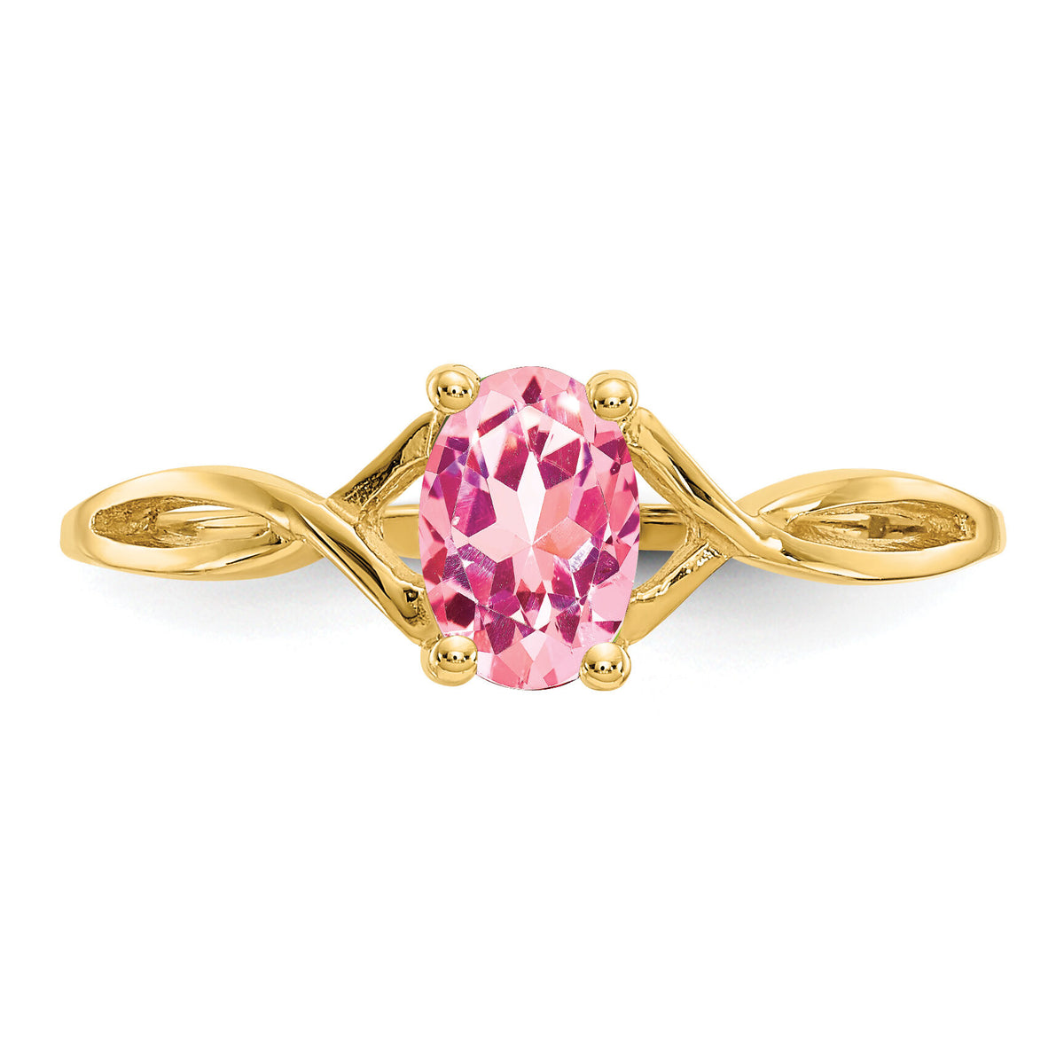 14k Pink Tourmaline Birthstone Ring-XBR235