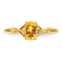 14k Citrine Birthstone Ring-XBR236