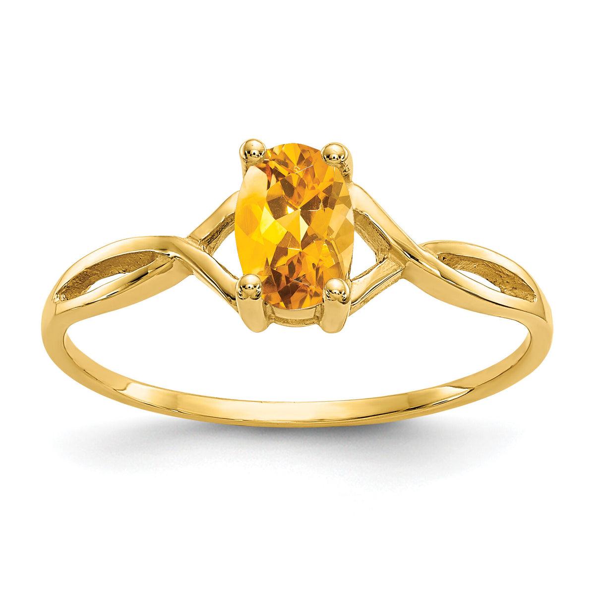 14k Citrine Birthstone Ring-XBR236
