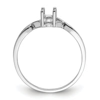 14k White Gold Birthstone Ring Mounting-XBR420M