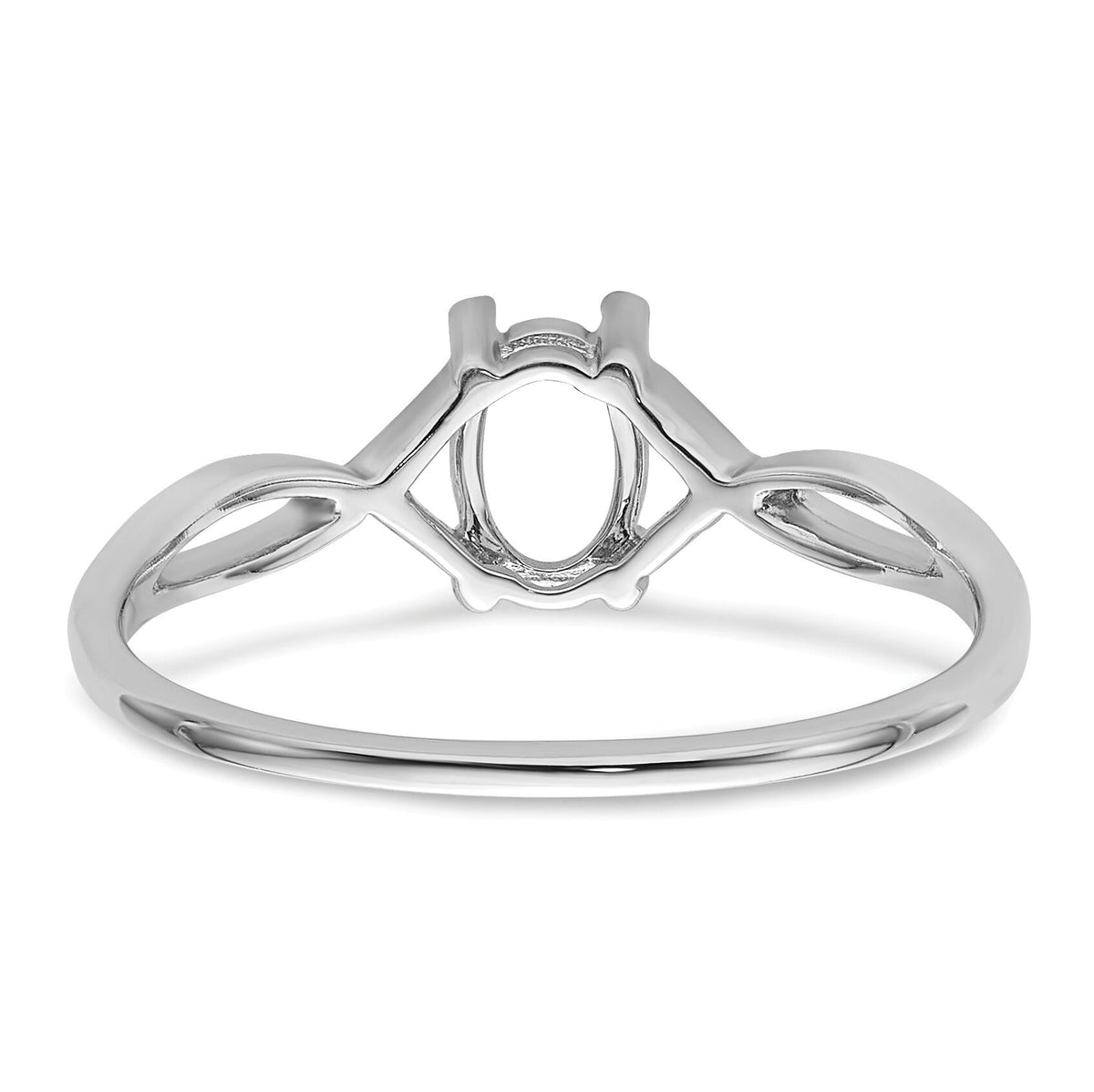 14k White Gold Birthstone Ring Mounting-XBR420M