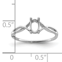 14k White Gold Birthstone Ring Mounting-XBR420M