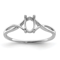 14k White Gold Birthstone Ring Mounting-XBR420M