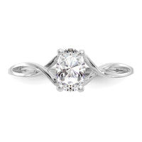 14k White Gold White Topaz Birthstone Ring-XBR423
