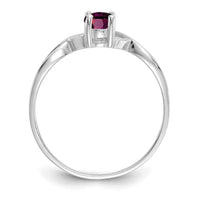 14k White Gold Rhodolite Garnet Birthstone Ring-XBR425