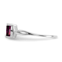 14k White Gold Rhodolite Garnet Birthstone Ring-XBR425