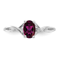 14k White Gold Rhodolite Garnet Birthstone Ring-XBR425
