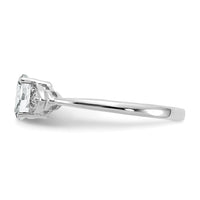 14k White Gold White Topaz and Diamond Ring-XBS231