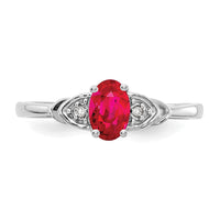 14k White Gold Ruby and Diamond Ring-XBS234
