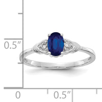 14k White Gold Sapphire and Diamond Ring-XBS246