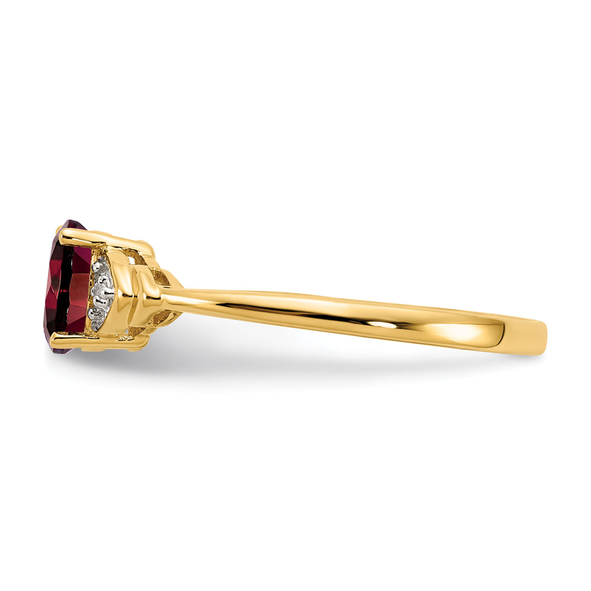 14k Garnet and Diamond Ring-XBS260