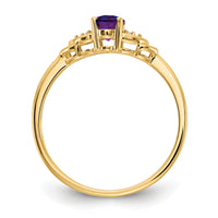 14k Amethyst and Diamond Ring-XBS261