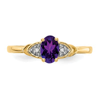14k Amethyst and Diamond Ring-XBS261