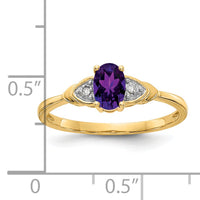 14k Amethyst and Diamond Ring-XBS261