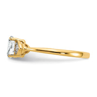 14k White Topaz and Diamond Ring-XBS267