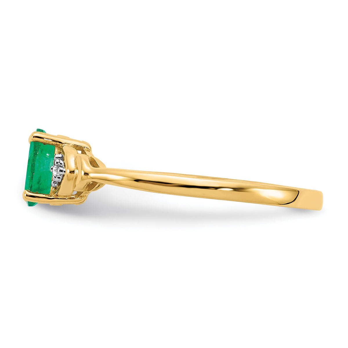 14k Emerald and Diamond Ring-XBS268