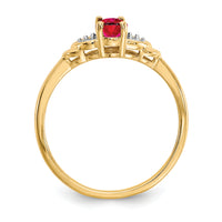 14k Ruby and Diamond Ring-XBS270