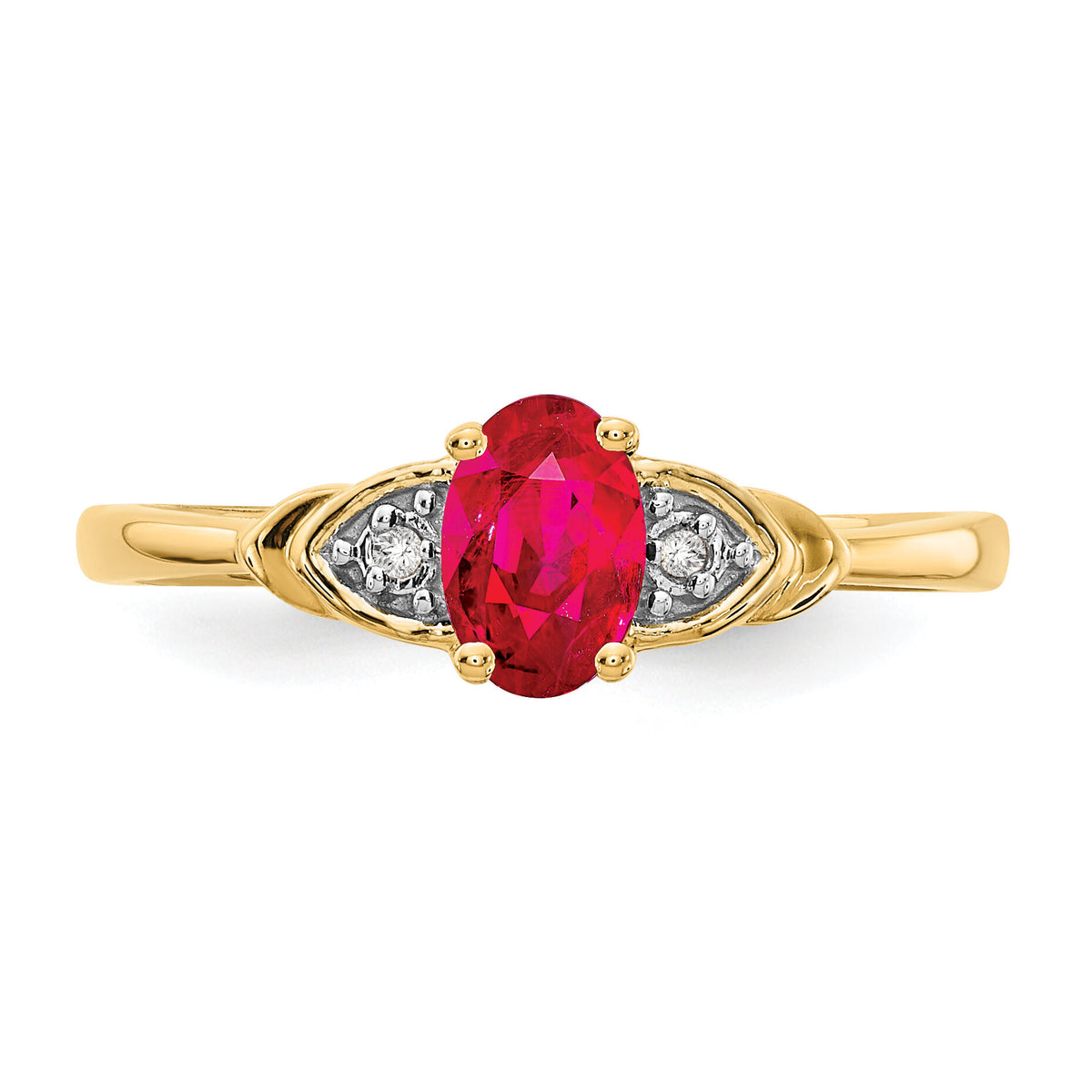 14k Ruby and Diamond Ring-XBS270