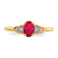 14k Ruby and Diamond Ring-XBS270