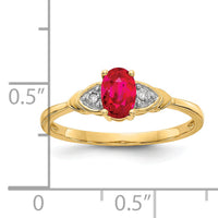 14k Ruby and Diamond Ring-XBS270