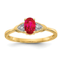14k Ruby and Diamond Ring-XBS270