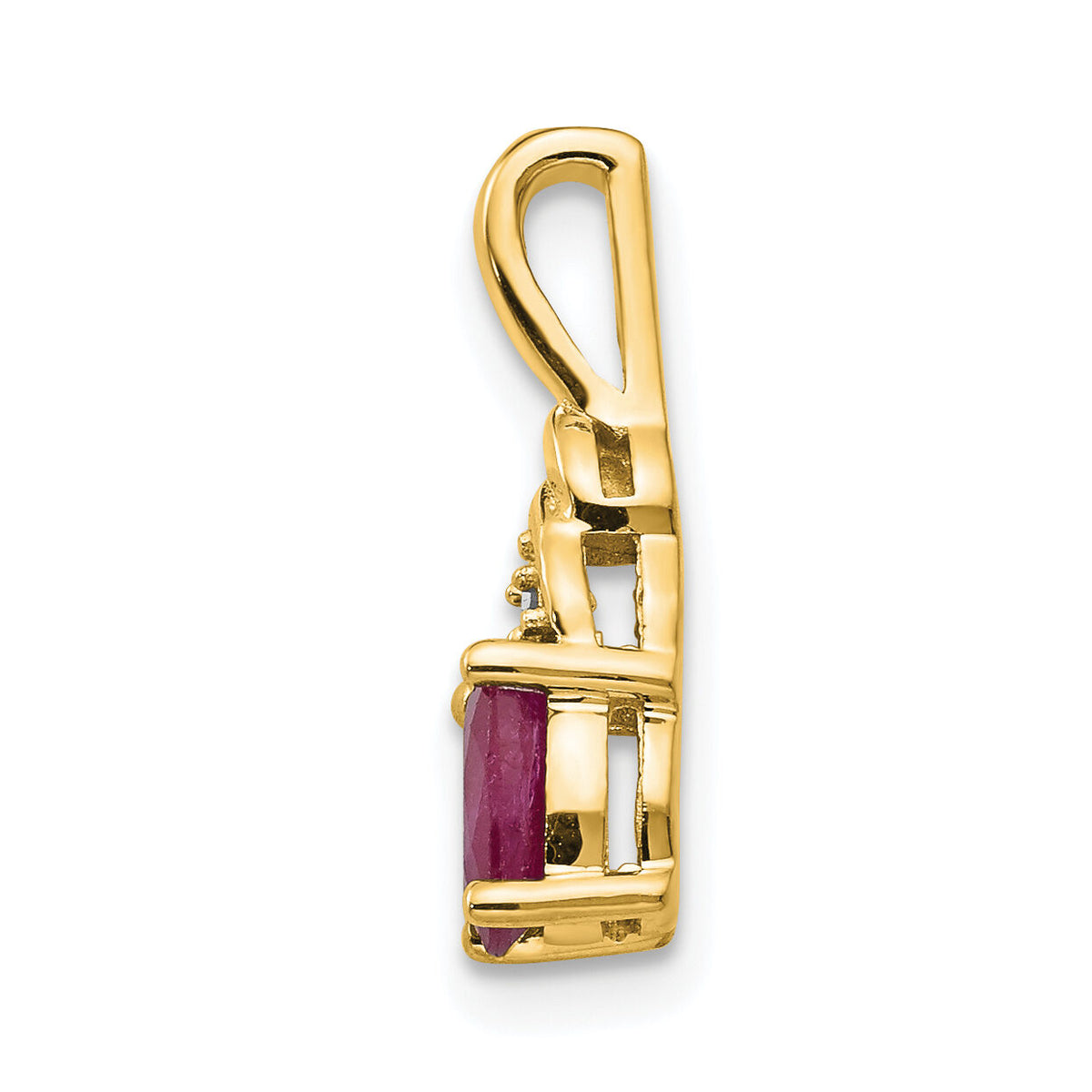 14k Ruby and Diamond Pendant-XBS280