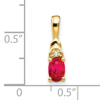 14k Ruby and Diamond Pendant-XBS280