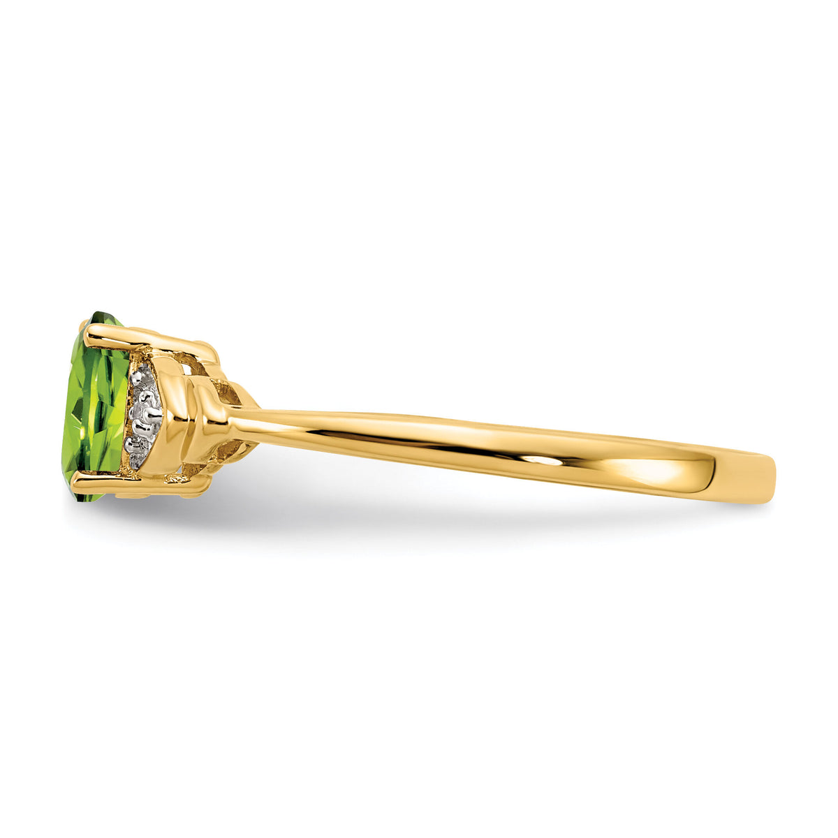 14k Peridot and Diamond Ring-XBS281