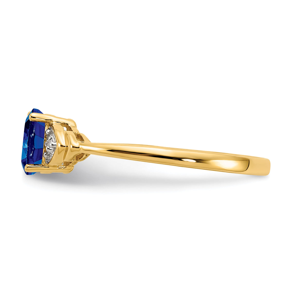14k Sapphire and Diamond Ring-XBS282