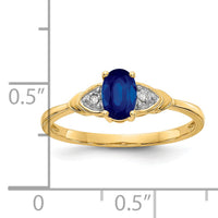 14k Sapphire and Diamond Ring-XBS282