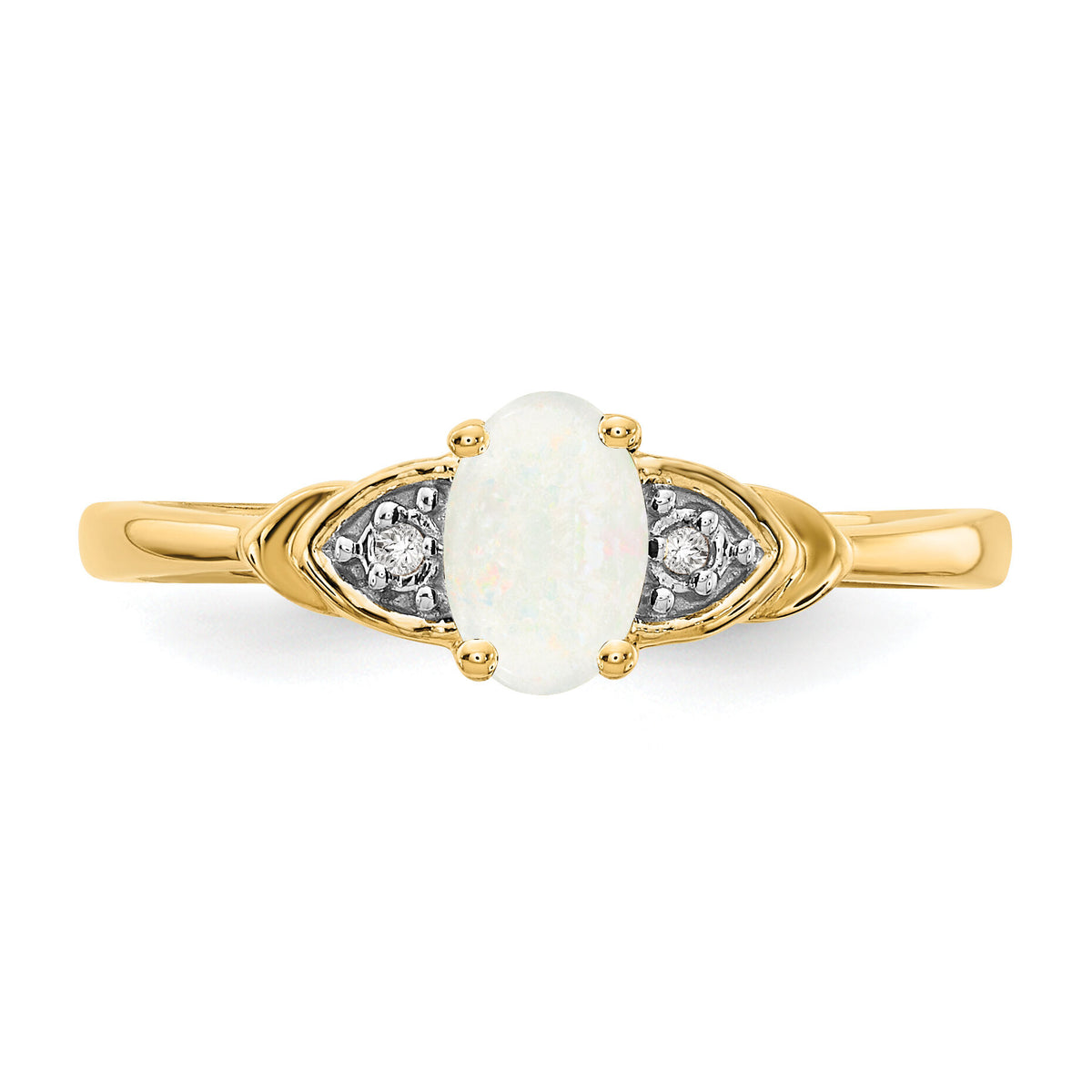 14k Opal and Diamond Ring-XBS283