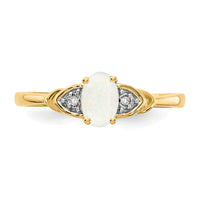 14k Opal and Diamond Ring-XBS283