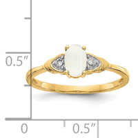 14k Opal and Diamond Ring-XBS283