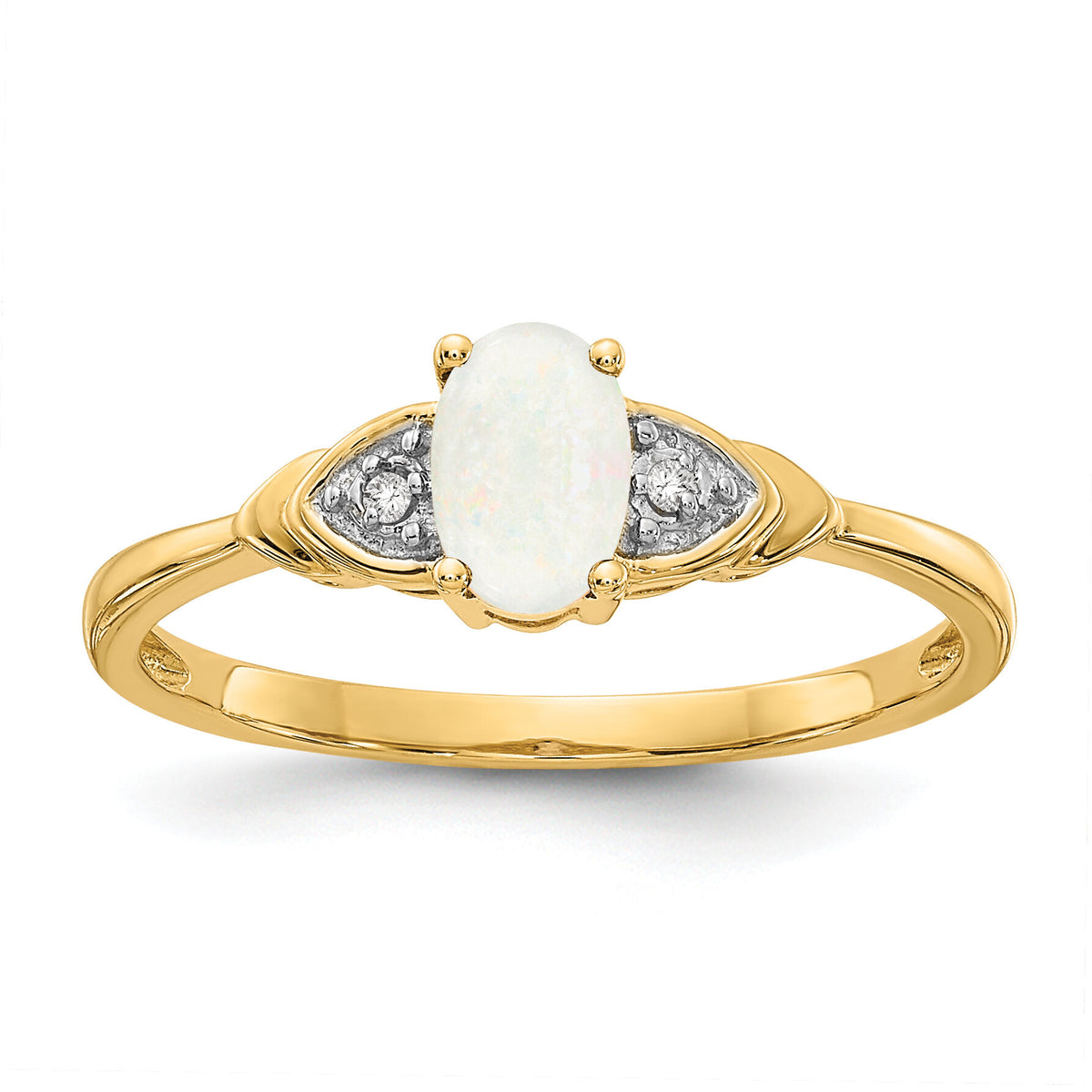 14k Opal and Diamond Ring-XBS283