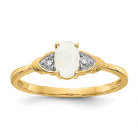 14k Opal and Diamond Ring-XBS283