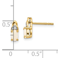 14k Opal and Diamond Earrings-XBS288