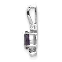 14k White Gold Sapphire and Diamond Pendant-XBS400