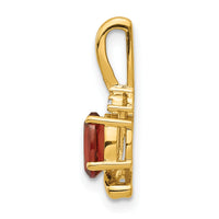 14k Garnet and Diamond Pendant-XBS408