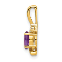 14k Amethyst and Diamond Pendant-XBS409