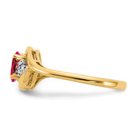 14k Ruby and Diamond Ring-XBS414